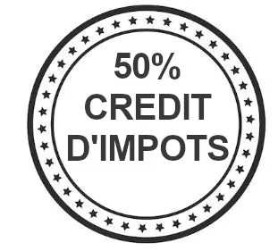 Logo 50% crédit d'impôt